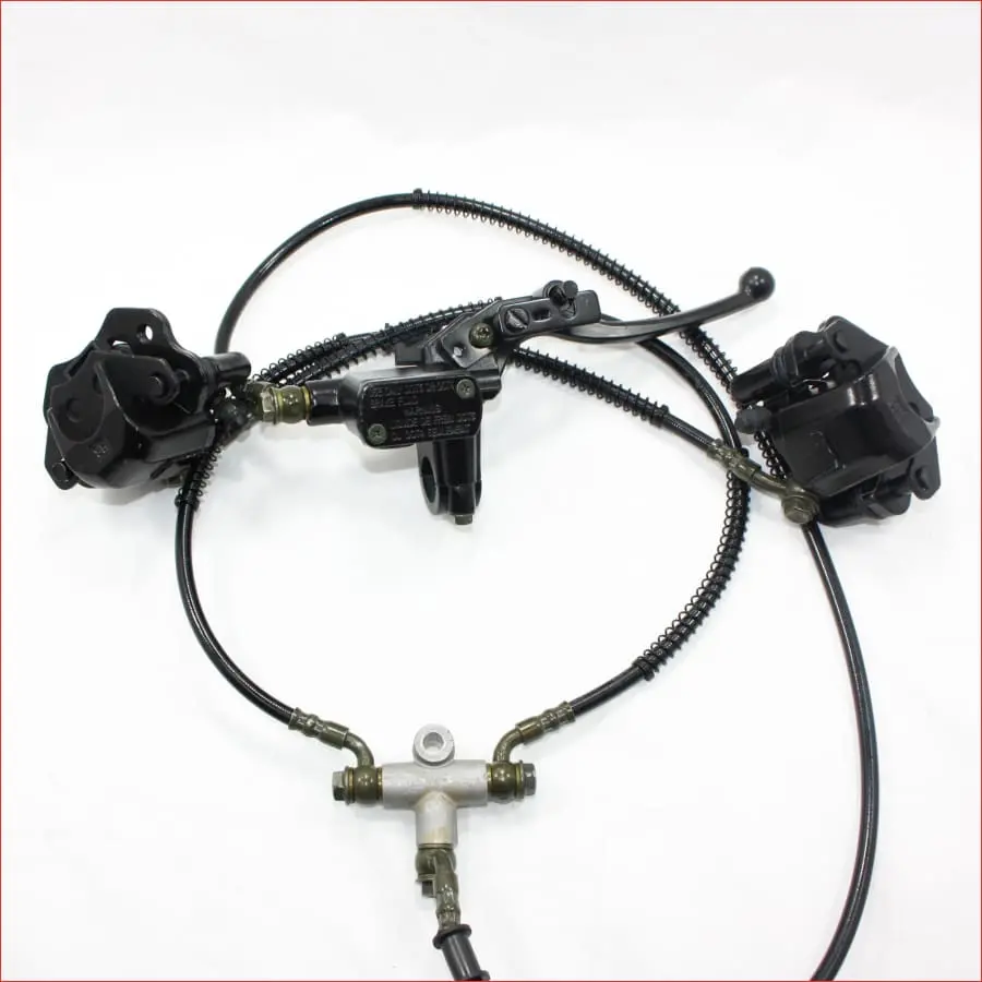 2Way Front Dual Hand Lever Hydraulic Twin Disc Brake Caliper System 150Cc 250Cc 1
