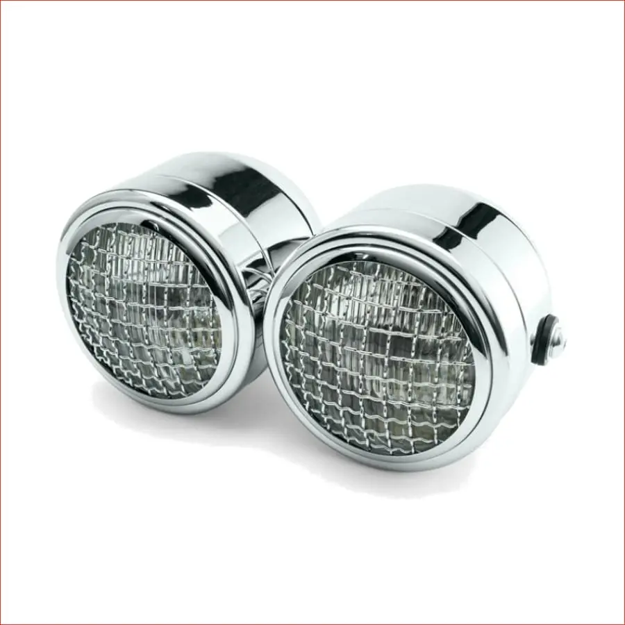 3.5" Dual Chrome Mesh Head Light - 40/50 Watts 1