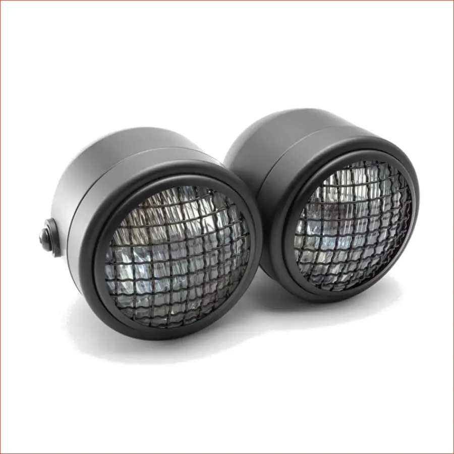 3.5" Dual Matte Black Mesh Head Light - 40/50 Watts 1