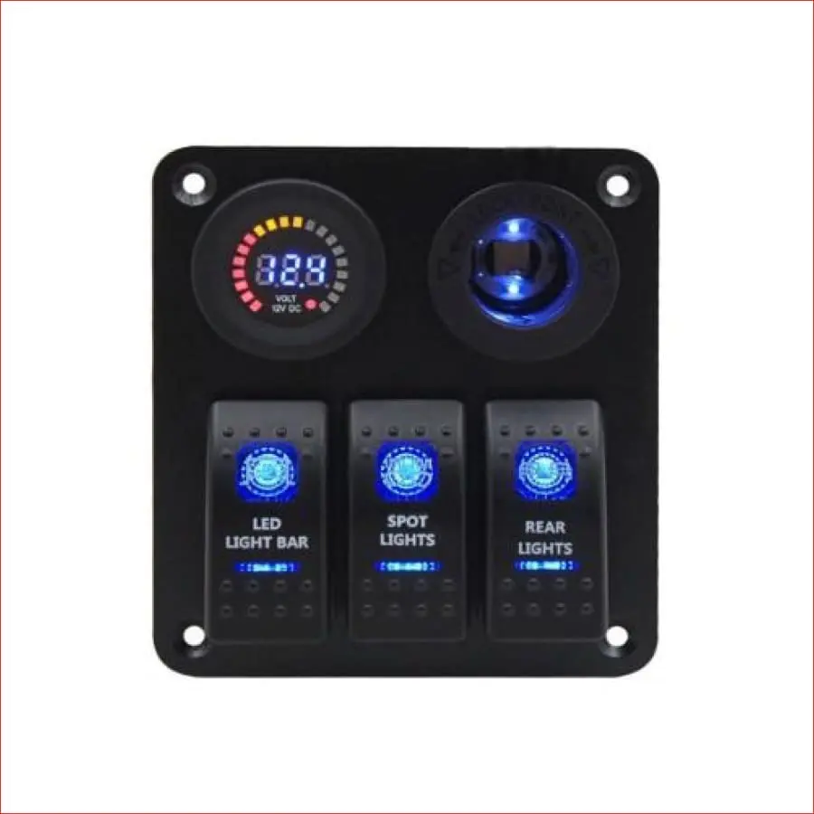 3 Gang Rocker Switch Panel W/ Usb Charger 1
