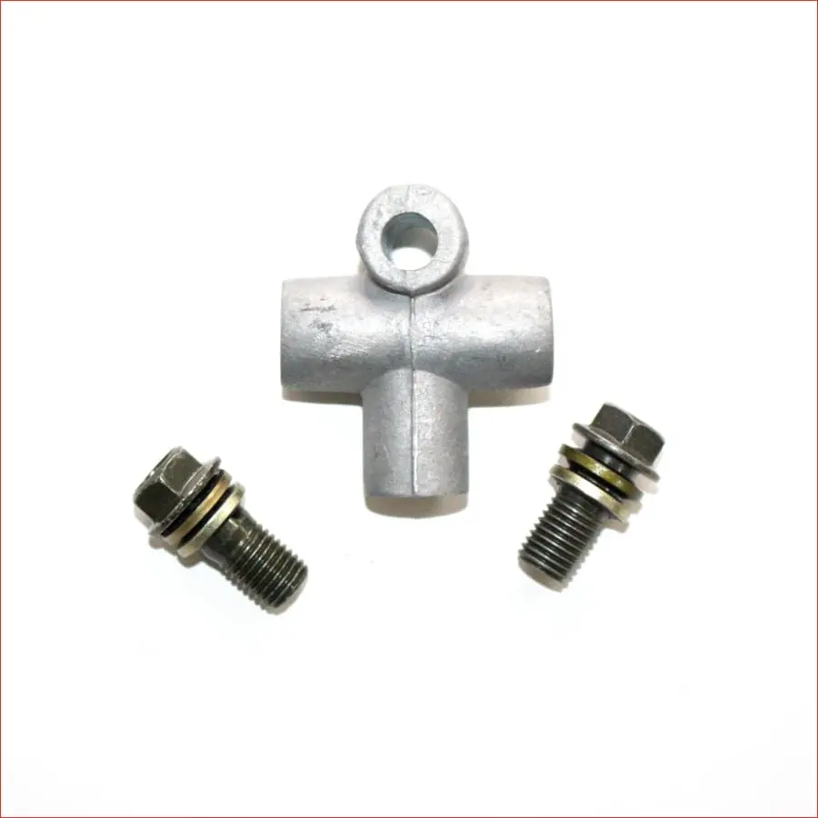 3 Way Hydraulic Brake Hose Line Banjo Adaptor Splitter 1