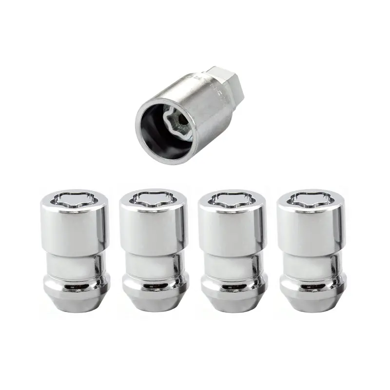 Mcgard Wheel Lock Nut Set - 4Pk. (Cone Seat) M12x1.5 / 19Mm & 21Mm Dual Hex / 1.46In. L - Chrome 1