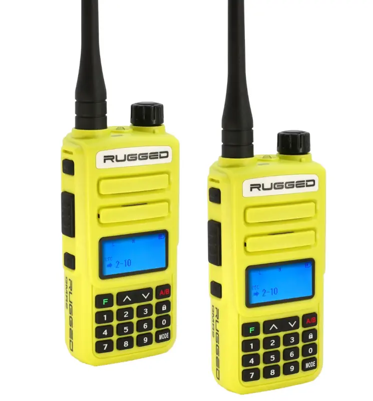 Rugged Radios 2 Pack - Rugged Gmr2 Plus - Gmrs / Frs Two Way Handheld Radios Safety Yellow 1