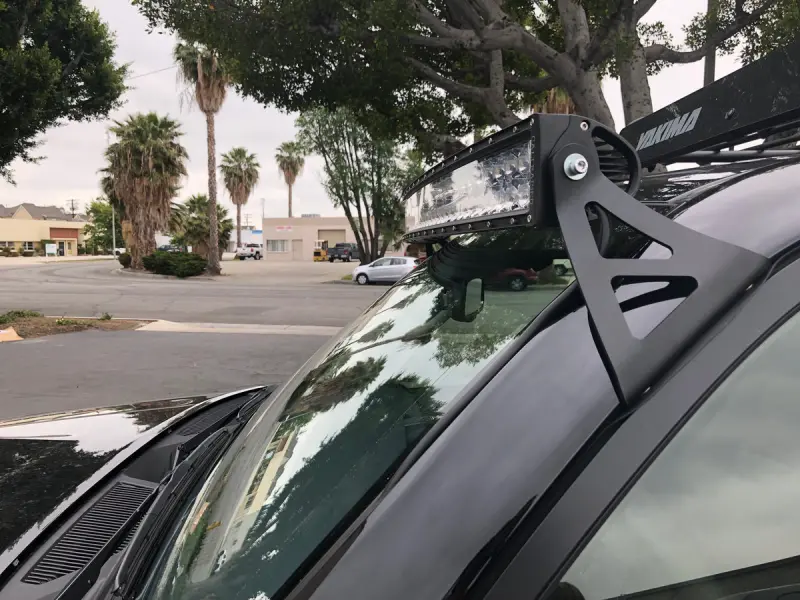 Cali Raised 2003-2024 Toyota 4Runner 52 Curved Led Light Bar Roof Brackets Kit - Brackets W/ 5D Opt 1