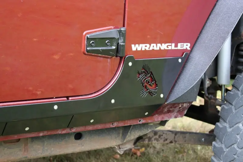 Fishbone Offroad 07-18 Jeep Wrangler Jk 4 Door Rocker Guards Scale Armor 1