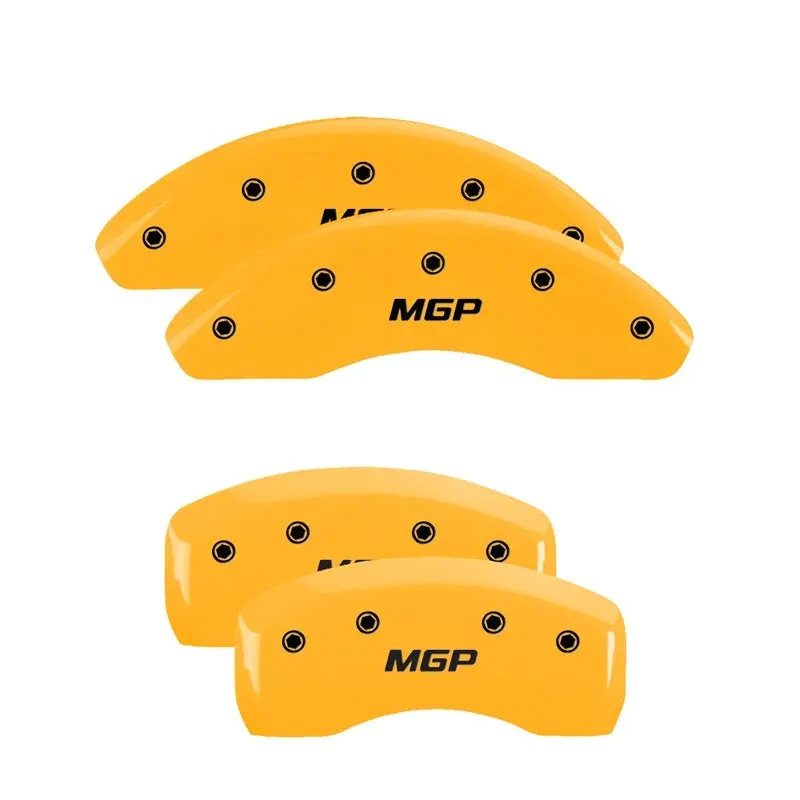 Mgp 4 Caliper Covers Engraved Front & Rear Mgp Yellow Finish Black Characters 21 Ford Bronco Sport 1