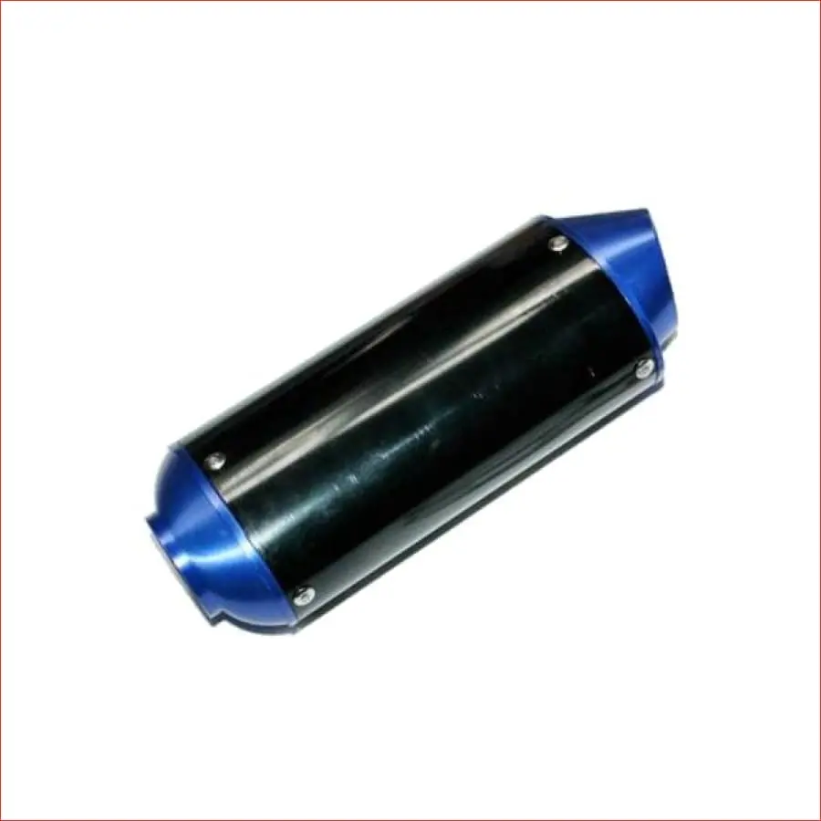 38Mm Blue Cnc Alloy Exhaust Muffler 1