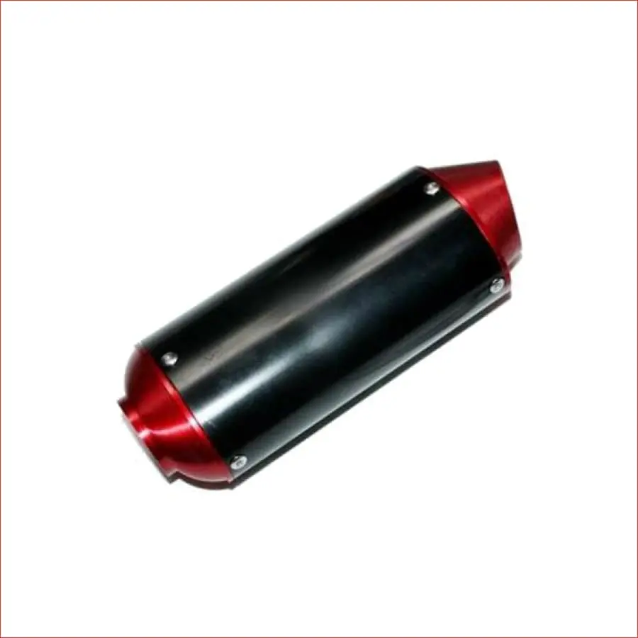 38Mm Red Cnc Alloy Exhaust Muffler 1