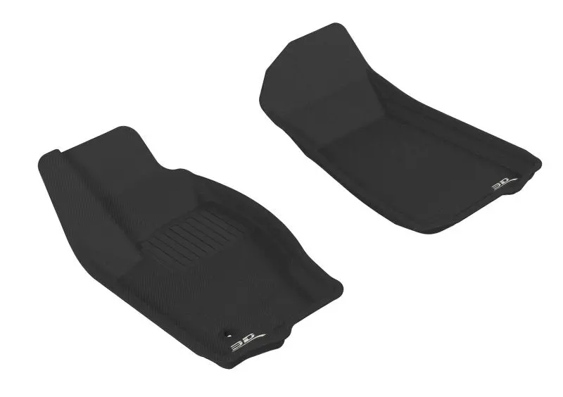 3D Maxpider 2005-2010 Jeep Grand Cherokee Kagu 1St Row Floormat - Black 1