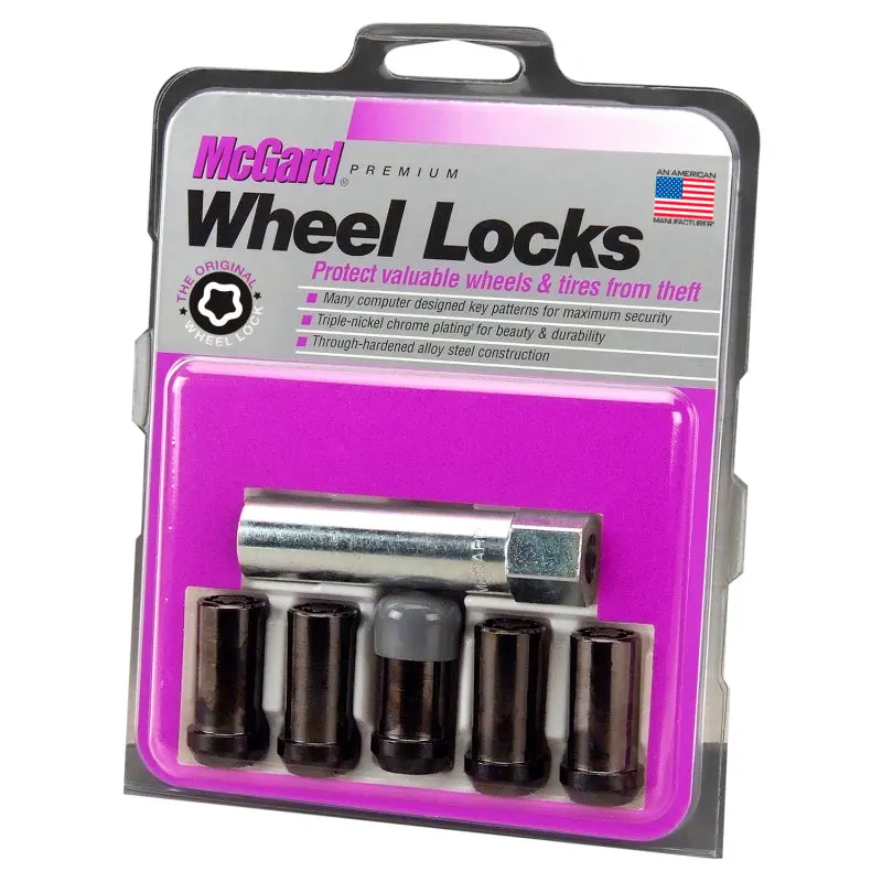 Mcgard Wheel Lock Nut Set - 5Pk. (Tuner / Cone Seat) 1/2-20 / 13/16 Hex / 1.60In. Length - Black 1
