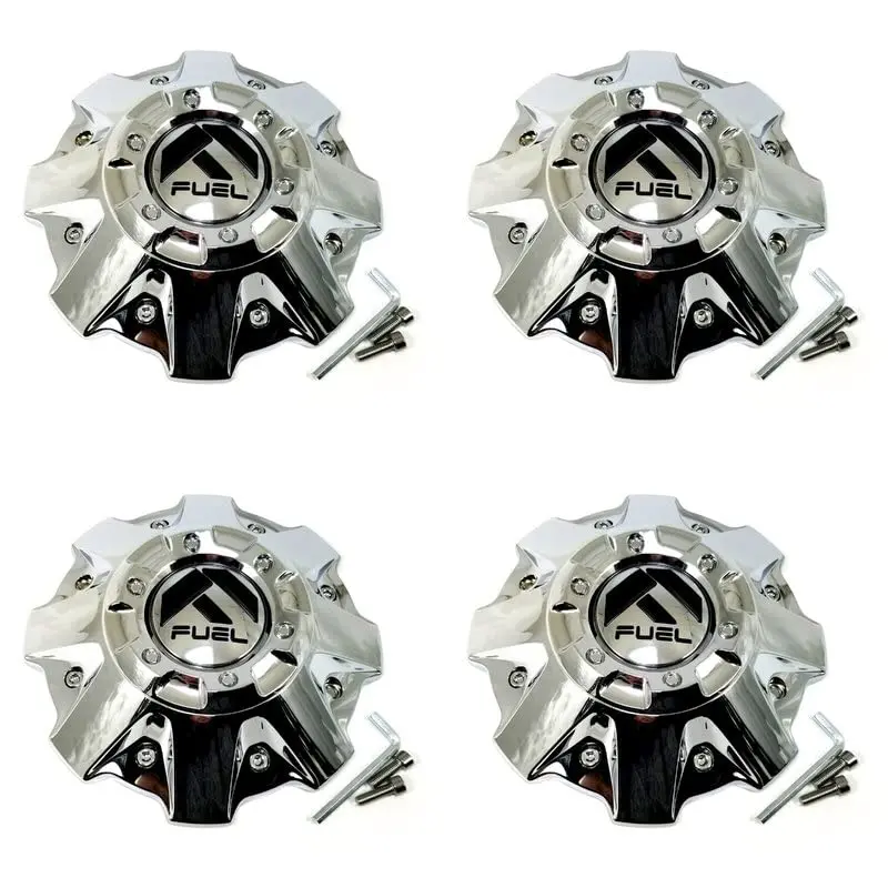 4 Fuel Off-Roads Chrome Center Caps For 5/6/7/8L D797 Arc D798 Arc Boost D534 1