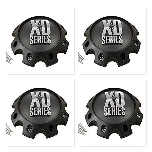 4 Pack Kmc Xd Series 441 796 797 798 8 Lug Matte Flat Black Short Center Cap 309B170-8H 1