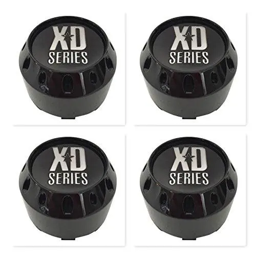 4 Pack Kmc Xd Series 464K106gb Gloss Black 6 Lug Center Caps 1