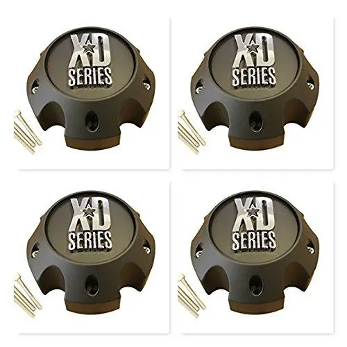 4 Pack Kmc Xd Series 796 797 798 Matte Black 5 Lug Wheel Rim Center Cap 1079L140a 1