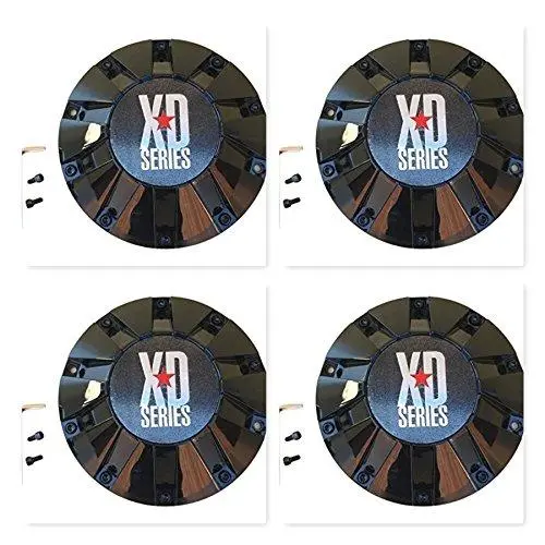 4 Pack Kmc Xd Series 806 Bomb 451L215-B001 Mb452s 451L215 Lg1108-11 Black Center Cap 1
