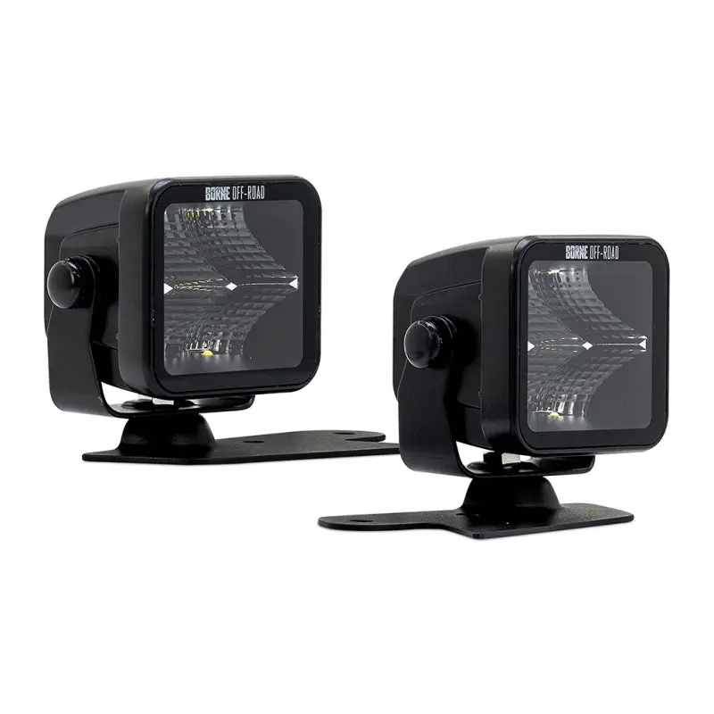 Borne Off-Road 21+ Bronco Light Pods 2Pc Ditch 3X3 Flood Upfit 1