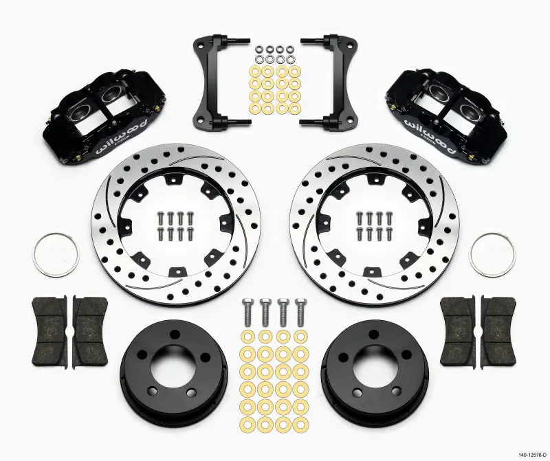 Wilwood Narrow Superlite 4R Front Kit 12.19In Drilled 87-89 Jeep Yj 1