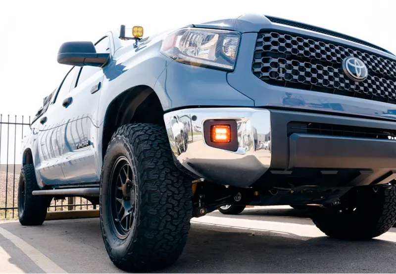 Cali Raised 14-21 Toyota Tundra Led Fog Light Pod Replacements Brackets Kit For - 3X2 18W Amber Pod 1