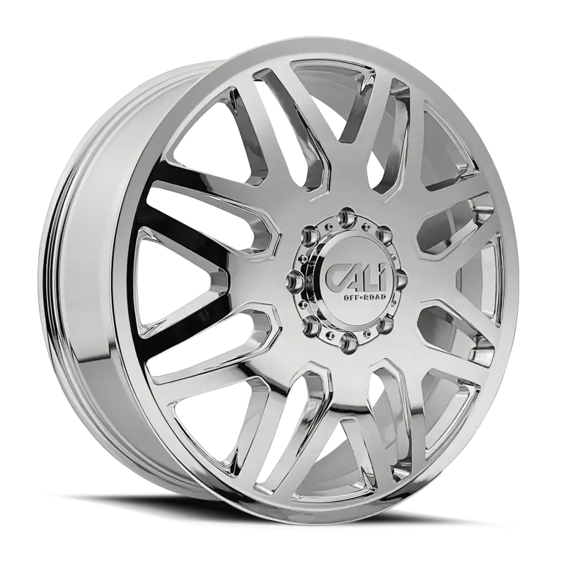 Cali Off-Road 9115D Invader Dually 22X8.25 / 8X165.1 Bp / 115Mm Offset / 121.3Mm Hub Chrome Wheel 1