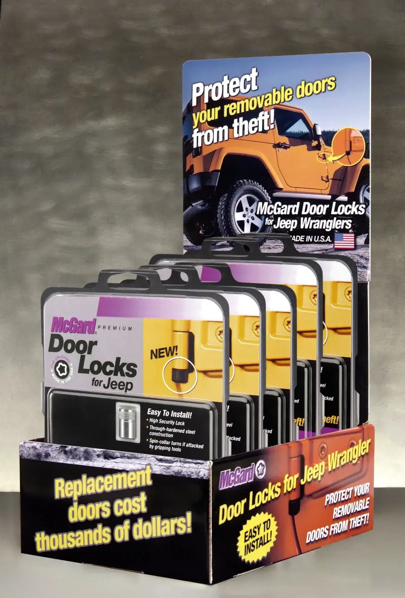 Mcgard Jeep Door Lock Counter Display - Incl. (3) Sets Of 76060 / (2) Sets Of 76057 / (1) Display 1