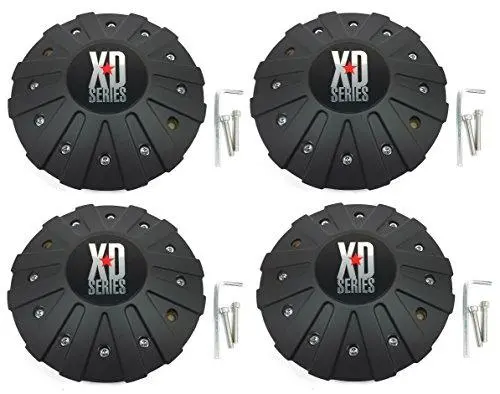 4X Kmc Xd Series Matte Black Wheel Center Hub Caps Bolt-On For 5X4.5 5X114.3 5X5 5X127 6X5.5 6X139.7 6X135 8X6.5 8X165.1 5X5.5 5X139.7 5X150 8X170 5X135 Xd778 Monster 1