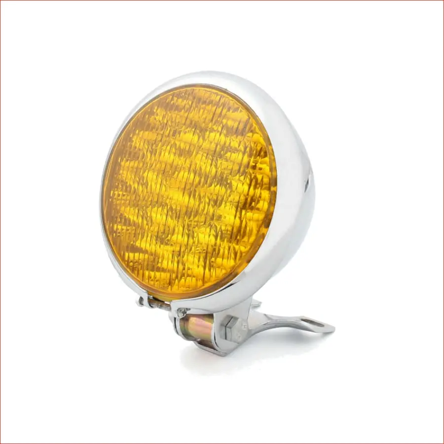 5" Led Chrome Amber Head Lamp Light - 3/5 Watts 1