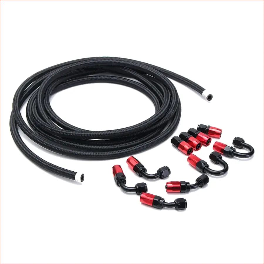 5 Meter Braided Line An-6 Black W/ Fittings 1