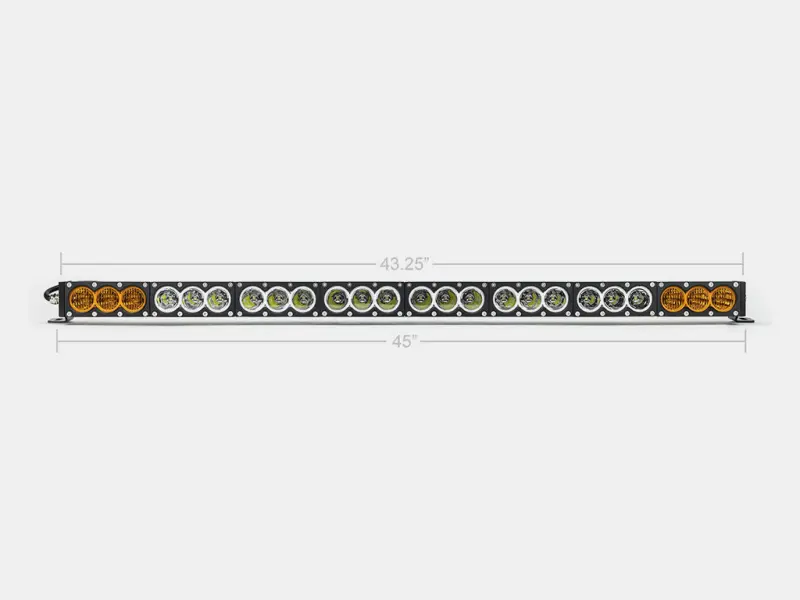 Cali Raised 43 Amber/White Dual Function Led Bar - Dual Function Wire Harness/Sq Dual Function Swit 1