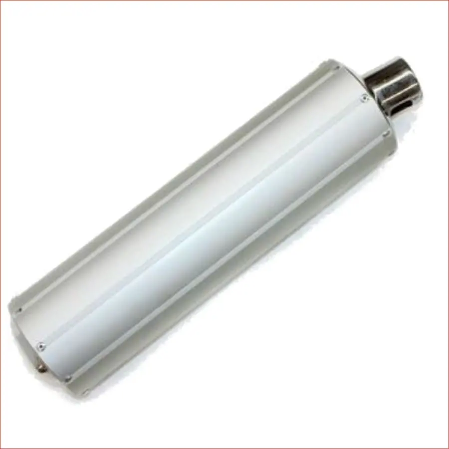 52Mm / 450Mm Matte Silver Alloy Exhaust Muffler 1