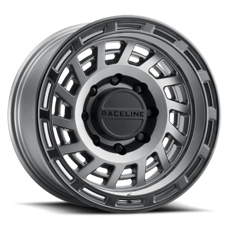 Raceline 957Gb Halo 17X8.5In / 5X150 Bp / 0Mm Offset / 110.3Mm Bore - Gunmetal & Black Lip Wheel 1