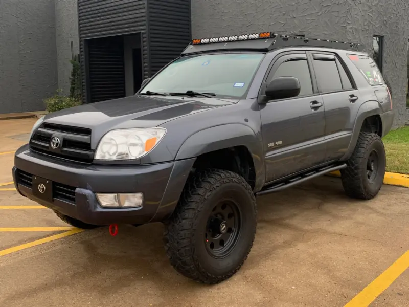 Cali Raised 03-09 Toyota 4Runner Trail Edition Bolt On Rock Sliders - No Kick Out / Bedliner 1