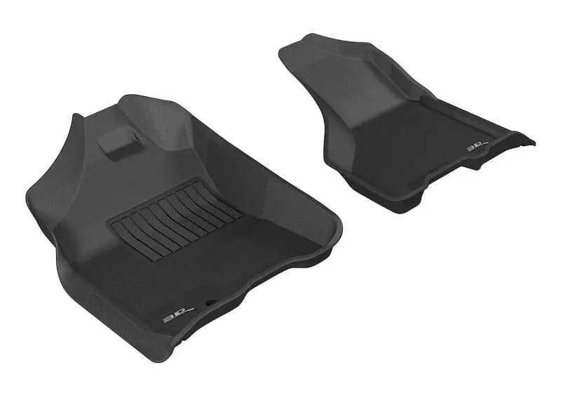 3D Maxpider 2009-2012 Dodge Ram 1500 Crew Cab/2500/3500/Crew Cab Kagu 1St Row Floormat - Black 1