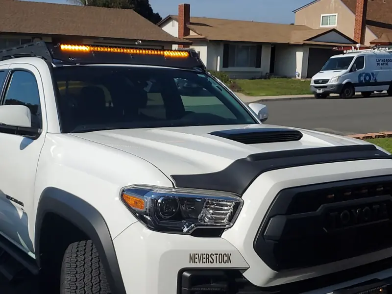Cali Raised 40 Cut-Out Prinsu Roof Rack Slim Led Light Bar Bracket Kit - W/ 42 Inch Slim Led Light 1