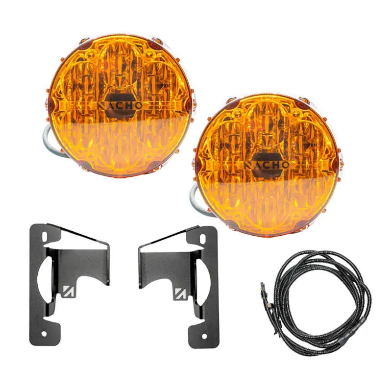 Nacho Lighting Jeep Jl/Jt Nacho Sae Only Amber Plug N Play Fog Light Kit (Bumper Kit) 1