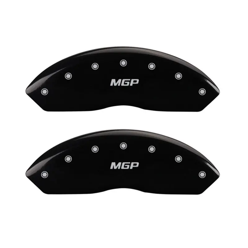 Mgp Front Set 2 Caliper Covers Engraved Front Mgp Black Finish Silver Ch 1
