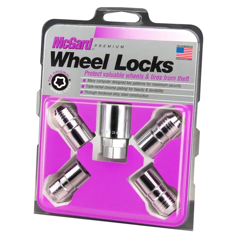 Mcgard Wheel Lock Nut Set - 4Pk. (Cone Seat) M14x1.5 / 21Mm & 22Mm Dual Hex / 1.639In. L - Chrome 1