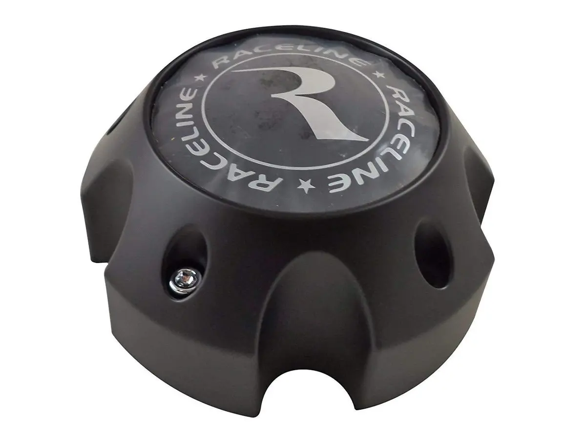 Raceline Wheels Flat Black Custom Wheel Center Caps # Cap M-865 (1 Cap) 5 Lug 1