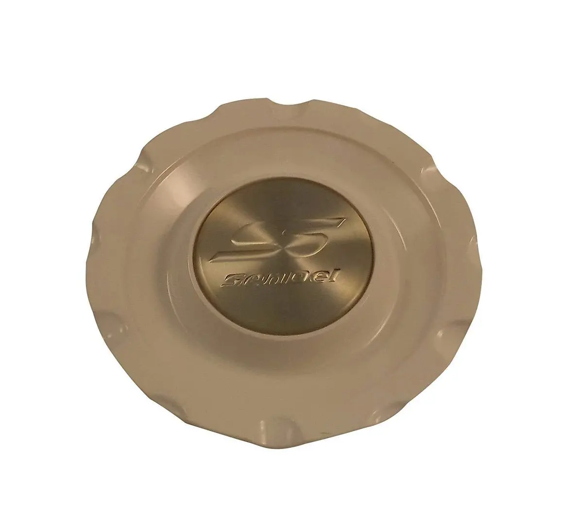 Sendel Wheels Mt70/S1050-7000 White/Gold Custom Wheel Center Caps (4 Caps) 1