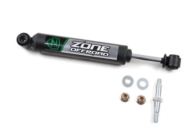 Zone Offroad Jeep Wrangler Yj/Tj Single Steering Stabilizer - Black 1