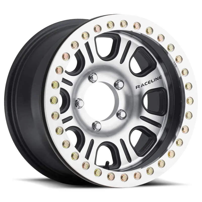 Raceline Rt232 Monster Bmf 17X8.5In / 5X5.5Dbp Bp/-19Mm Offset /107.95Mm Bore - Satin Blk Machined 1