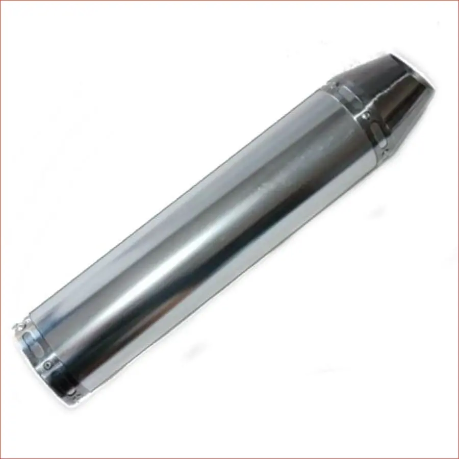 68Mm / 520Mm Silver Alloy Exhaust Muffler 1