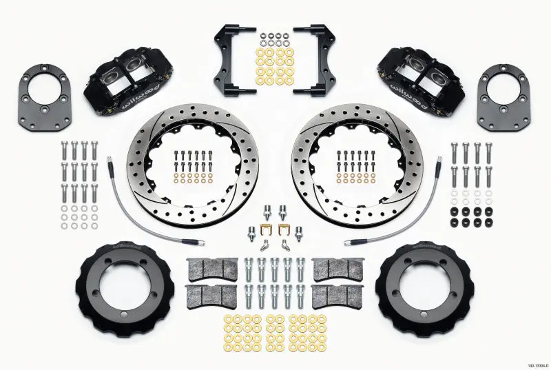 Wilwood Narrow Superlite 4R Front Hat Kit 12.88In Drilled 66-75 Ford Bronco Dana 30/44 W/Lines 1