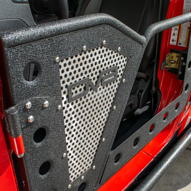 Dv8 Offroad 2018-2025 Jeep Jl & 2020-2025 Jt Front Rock Doors W/Perforated Aluminum 1