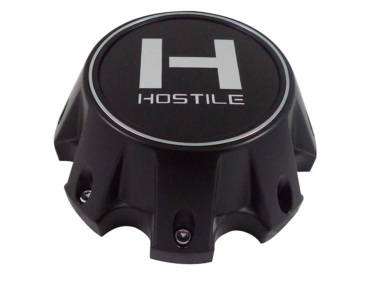 Hostile Wheels Satin Black/Black H Logo Custom Center Cap # Hc-8006 (1) 1