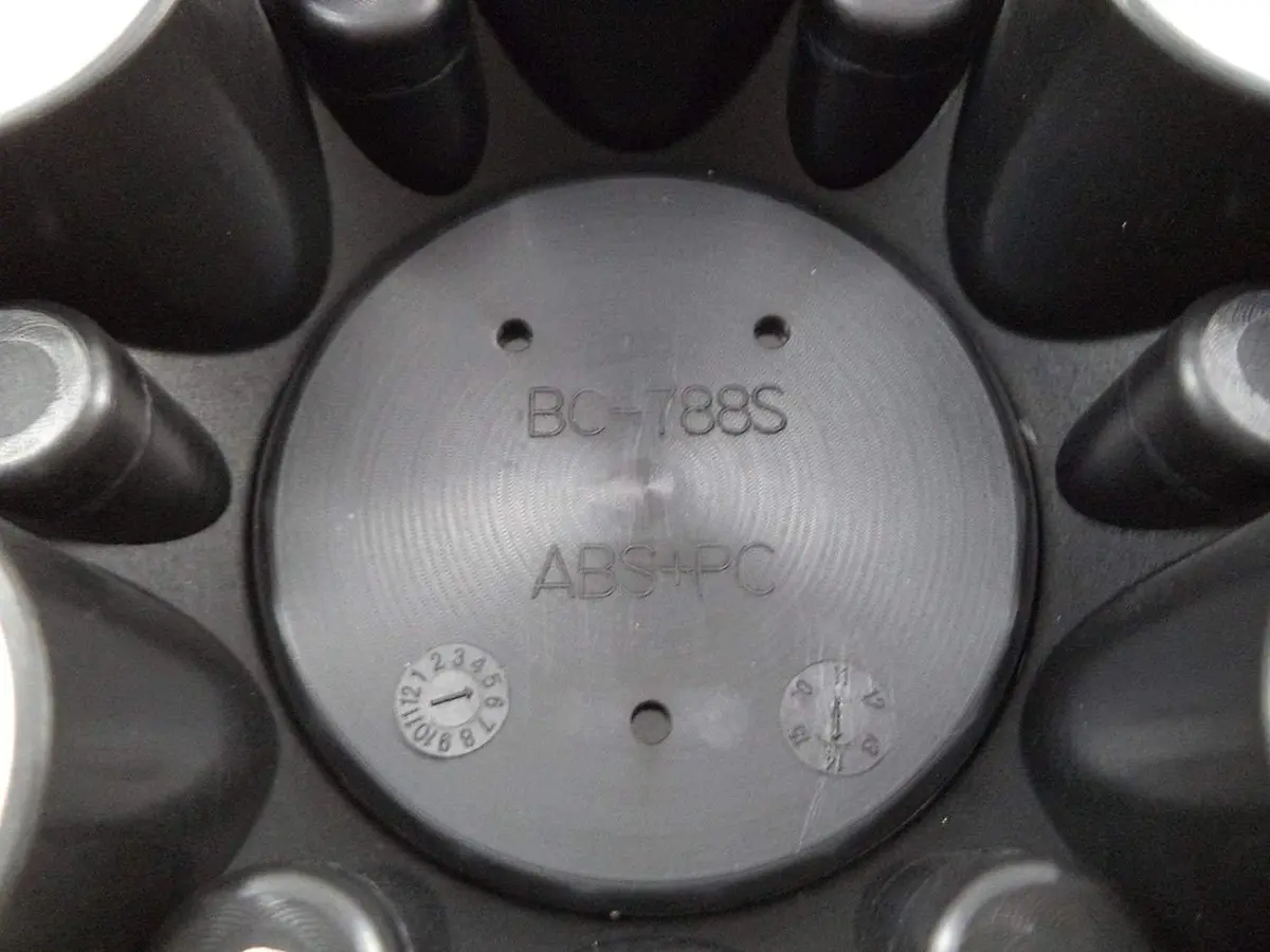 American Outlaw Wheels Flat Black / Red Logo Custom Wheel Center Caps # Bc-788S (1 Cap) 2