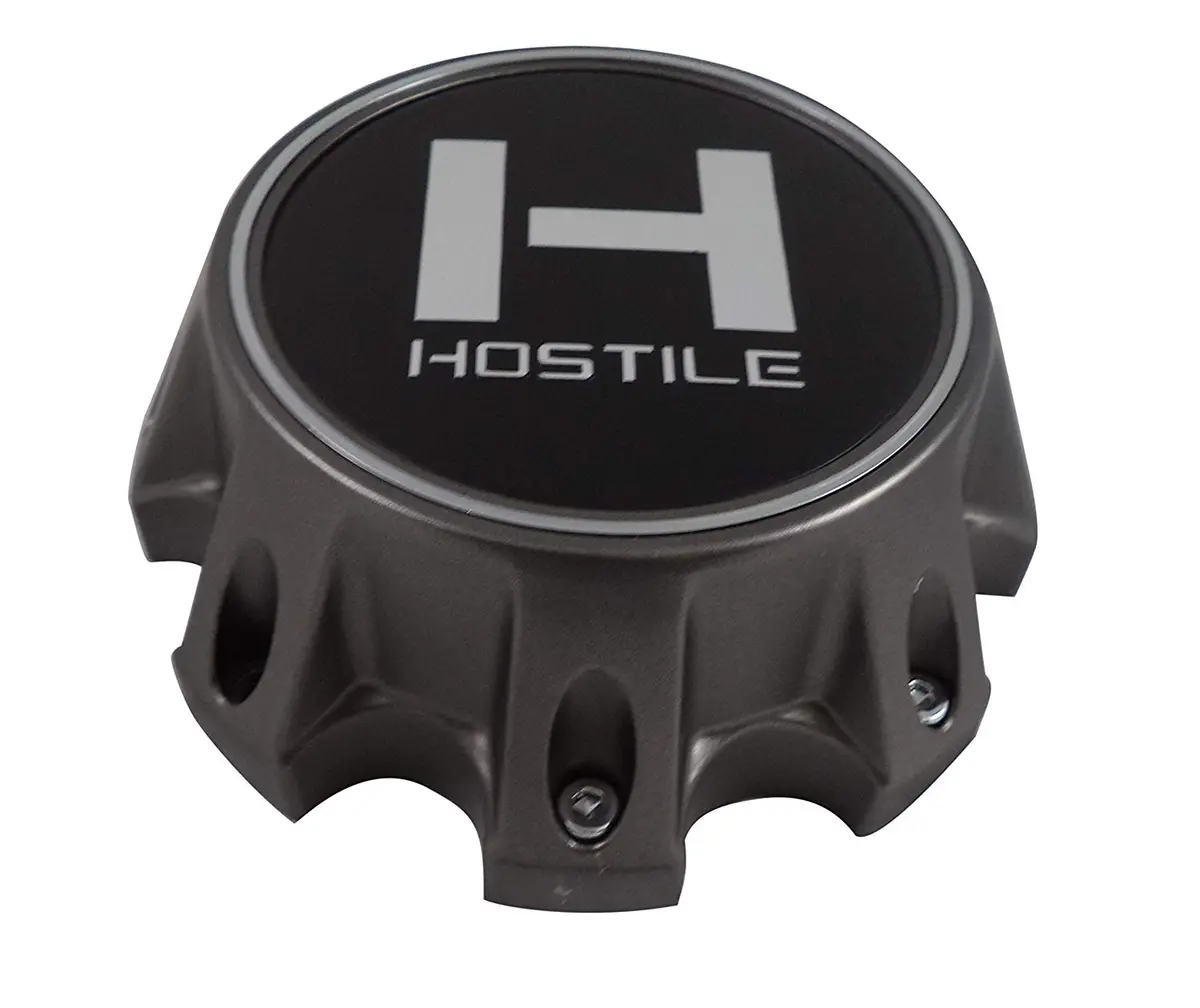 Hostile Wheels Grey/Black H Logo Custom Center Cap # Hc-8003 (1 Cap) 1