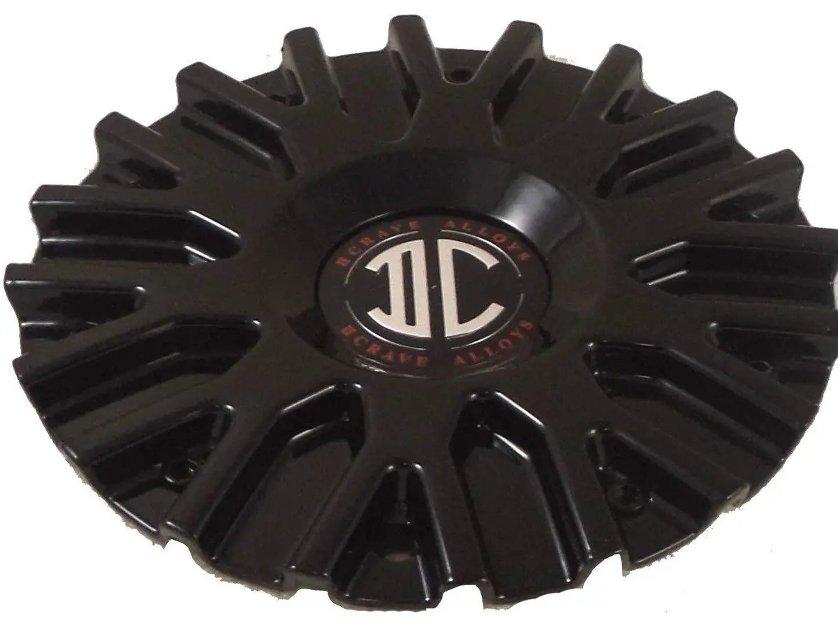 2 Crave Wheels Black Wheel Center Caps Qty 1 # C106101-2295 Cap 1