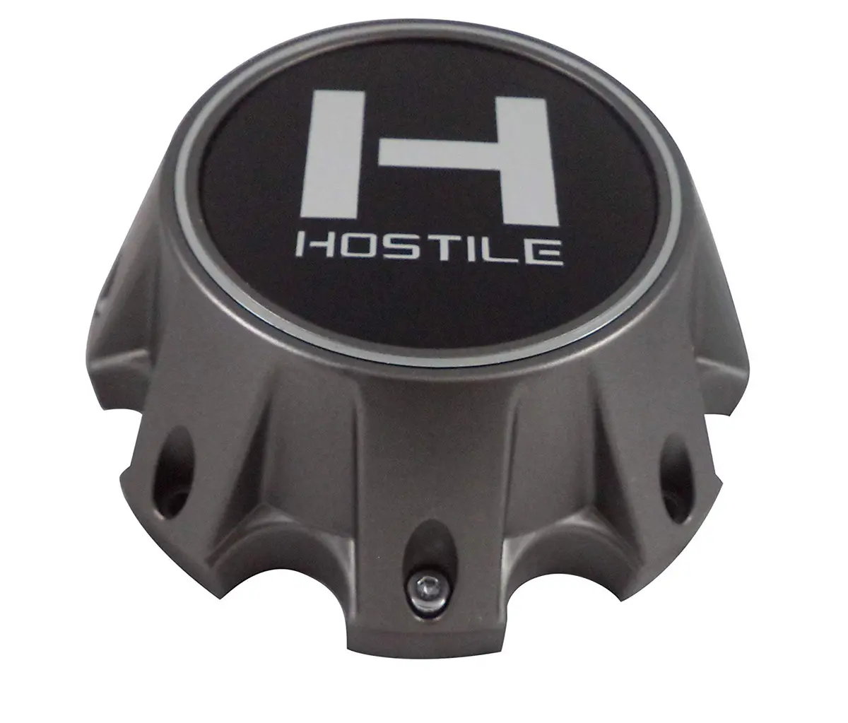 Hostile Wheels Grey/Black H Logo Custom Center Cap # Hc-8006 (1) 1