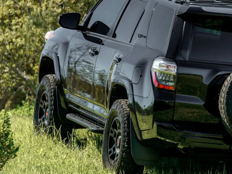Cali Raised 10-24 Toyota 4Runner Step Ed Bolt On Rock Sliders - Kick Out/No Filler Plate/Raw Steel 1