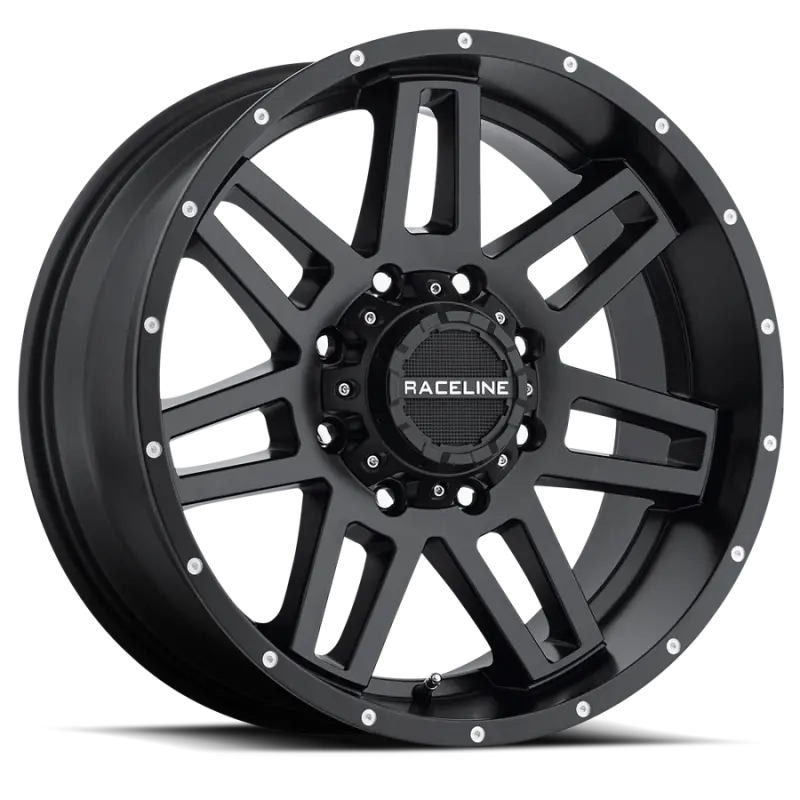 Raceline 931B Injector 20X9in / 8X165.1 Bp / 12Mm Offset / 125.2Mm Bore - Satin Black Wheel 1
